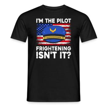 Je suis pilote - Flight Captain Passenger Aircraft - T-shirt homme - noir - Devant - AI Model Male 178 light (178cm)