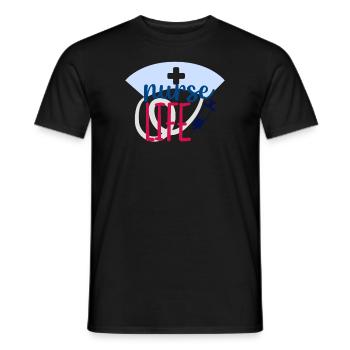 NURSE Nurse - Men's T-Shirt - black - Front - AI Model Male 178 light (178cm)