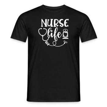 SISTER LIFE - Men's T-Shirt - black - Front - AI Model Male 178 light (178cm)