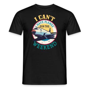 Flygpilot Flygkapten Jumbo Jet - T-shirt herr - svart - Fram - AI Model Male 178 light (178cm)