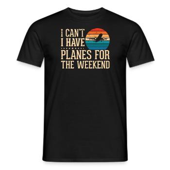 Flygpilot Flygkapten Jumbo Jet - T-shirt herr - svart - Fram - AI Model Male 178 light (178cm)