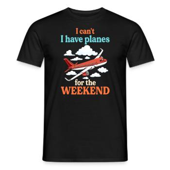 Airline Pilot Aviation Captain Jumbo Jet - Men's T-Shirt - black - Front - AI Model Male 178 light (178cm)
