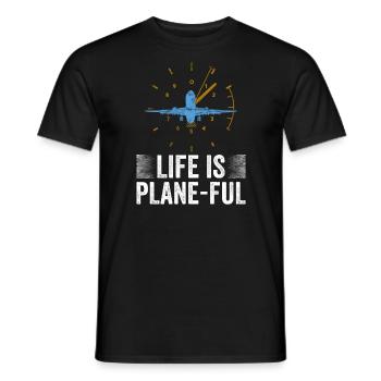 Flygpilot Flygkapten Jumbo Jet - T-shirt herr - svart - Fram - AI Model Male 178 light (178cm)