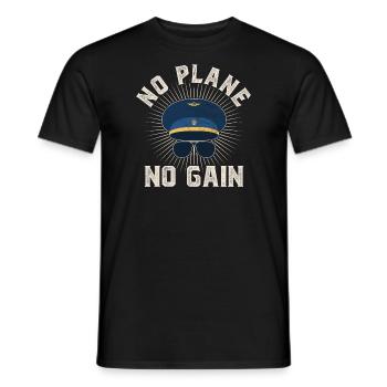 Airline Pilot Aviation Flight Captain Jumbo Jet - Men's T-Shirt - black - Front - AI Model Male 178 light (178cm)