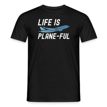 Airline Pilot Aviation Captain Jumbo Jet - Men's T-Shirt - black - Front - AI Model Male 178 light (178cm)