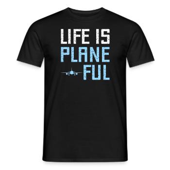 Airline Pilot Aviation Flight Captain Jumbo Jet - Men's T-Shirt - black - Front - AI Model Male 178 light (178cm)