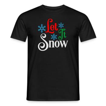 Lass es schneien Ugly Christmas Sweater - Männer T-Shirt - Schwarz - Vorne - AI Model Male 178 light (178cm)