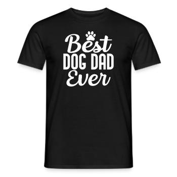 Best dog dad of all time - Men's T-Shirt - black - Front - AI Model Male 178 light (178cm)