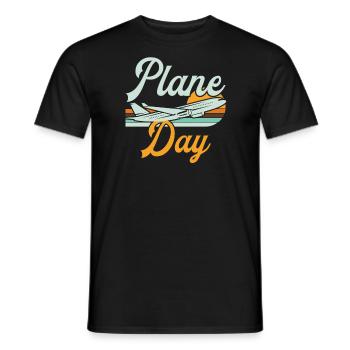 Captain Airline Pilot Jumbo Jet - Men's T-Shirt - black - Front - AI Model Male 178 light (178cm)