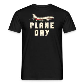 Captain Airline Pilot Jumbo Jet - Men's T-Shirt - black - Front - AI Model Male 178 light (178cm)