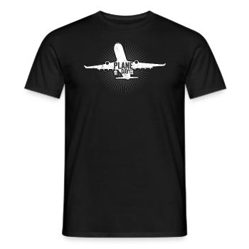 Captain Airline Pilot Jumbo Jet - Men's T-Shirt - black - Front - AI Model Male 178 light (178cm)