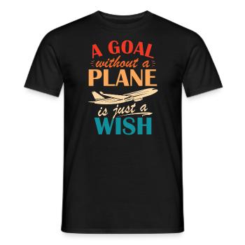 Captain Airline Pilot Jumbo Jet - Men's T-Shirt - black - Front - AI Model Male 178 light (178cm)