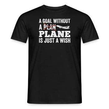 Captain Airline Pilot Jumbo Jet - Men's T-Shirt - black - Front - AI Model Male 178 light (178cm)