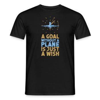 Captain Airline Pilot Jumbo Jet - Men's T-Shirt - black - Front - AI Model Male 178 light (178cm)