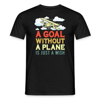 Captain Airline Pilot Jumbo Jet - Men's T-Shirt - black - Front - AI Model Male 178 light (178cm)