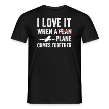Captain Airline Pilot Jumbo Jet - Men's T-Shirt - black - Front - AI Model Male 178 light (178cm)