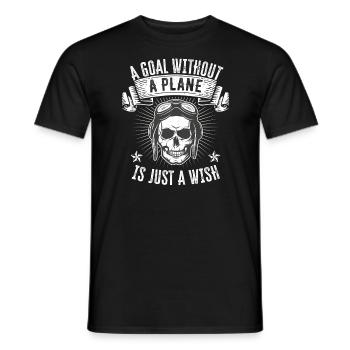 Captain Airline Pilot Jumbo Jet - Men's T-Shirt - black - Front - AI Model Male 178 light (178cm)