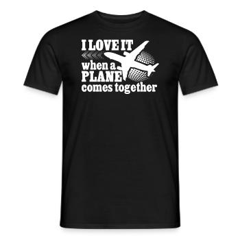 Captain Airline Pilot Jumbo Jet - Men's T-Shirt - black - Front - AI Model Male 178 light (178cm)