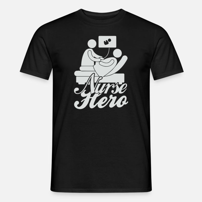 Krankenschwester Held - Männer T-Shirt - Schwarz