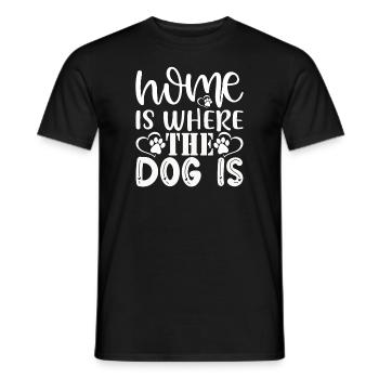 Home is where the dog is - Men's T-Shirt - black - Front - AI Model Male 178 light (178cm)