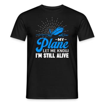 Airline Pilot Captain Saying Airplane Pilot - Men's T-Shirt - black - Front - AI Model Male 178 light (178cm)