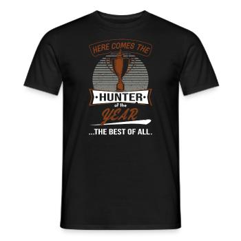 Trophy Cup for Hunter of the Year - Men's T-Shirt - black - Front - AI Model Male 178 light (178cm)