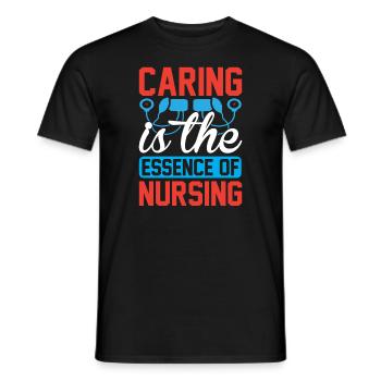 Fürsorge ist das Wesen einer Krankenschwester - Männer T-Shirt - Schwarz - Vorne - AI Model Male 178 light (178cm)
