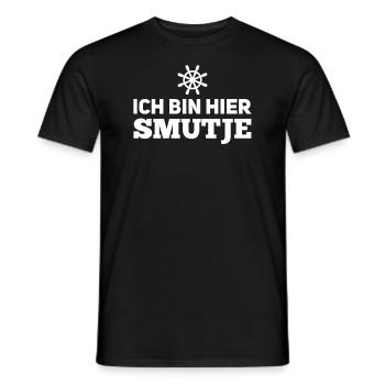 I'm here Smutje - Cook Sailing Motivation - Men's T-Shirt - black - Front - AI Model Male 178 light (178cm)
