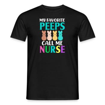 Lieblingskollegen nennen mich Krankenschwester - Männer T-Shirt - Schwarz - Vorne - AI Model Male 178 light (178cm)