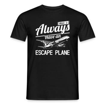 Pilote de ligne Pun Aviation Pilote d’avion - T-shirt homme - noir - Devant - AI Model Male 178 light (178cm)