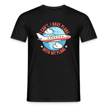 Airline Pilot Aircraft Pilot Pilot Captain - Men's T-Shirt - black - Front - AI Model Male 178 light (178cm)