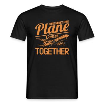 Flugzeug Pilot Geschenk Lustiger Piloten Spruch - Männer T-Shirt - Schwarz - Vorne - AI Model Male 178 light (178cm)