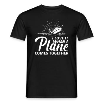Airline Pilot - Männer T-Shirt - Schwarz - Vorne - AI Model Male 178 light (178cm)