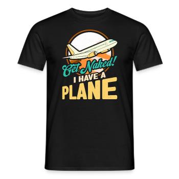 Airline Pilot Zitat Ich habe einen Flugzeugpiloten - Männer T-Shirt - Schwarz - Vorne - AI Model Male 178 light (178cm)