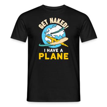 Airline Pilot Zitat Ich habe einen Flugzeugpiloten - Männer T-Shirt - Schwarz - Vorne - AI Model Male 178 light (178cm)