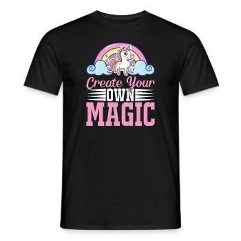 Erschaffe deine eigene Magie Unicorn - Männer T-Shirt - Schwarz - Vorne - AI Model Male 178 light (178cm)