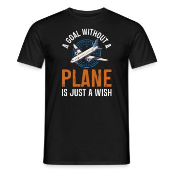 Pilote de ligne Une destination sans avion - T-shirt homme - noir - Devant - AI Model Male 178 light (178cm)