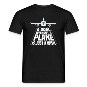 Pilote de ligne Une destination sans avion - T-shirt homme - noir - Devant - AI Model Male 178 light (178cm)