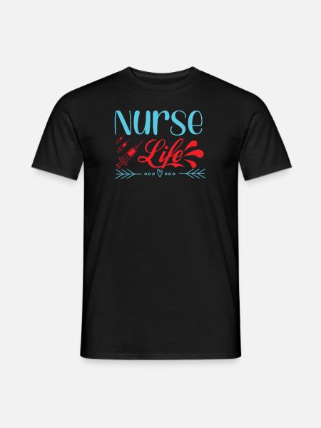 KRANKENSCHWESTER Nurse Life - Männer T-Shirt - Schwarz