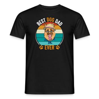 Best dog dad of all time - Men's T-Shirt - black - Front - AI Model Male 178 light (178cm)