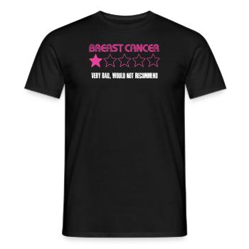 Évaluation du cancer du sein - T-shirt homme - noir - Devant - AI Model Male 178 light (178cm)