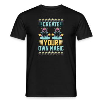 Erschaffe deine eigene Magie Unicorn - Männer T-Shirt - Schwarz - Vorne - AI Model Male 178 light (178cm)