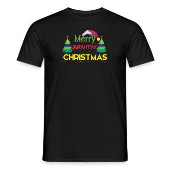 Fröhliche Quarantäne-Weihnachten Ugly Christmas - Männer T-Shirt - Schwarz - Vorne - AI Model Male 178 light (178cm)