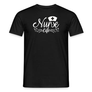 Nurse Life - Men's T-Shirt - black - Front - AI Model Male 178 light (178cm)