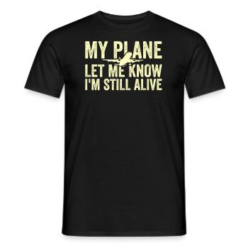 Jeu de mots d’aviation de pilote de ligne pour un pilote de compagnie - T-shirt homme - noir - Devant - AI Model Male 178 light (178cm)