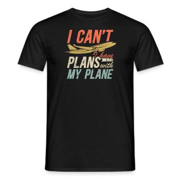 Jeu de mots d’aviation de pilote de ligne pour un pilote de compagnie - T-shirt homme - noir - Devant - AI Model Male 178 light (178cm)