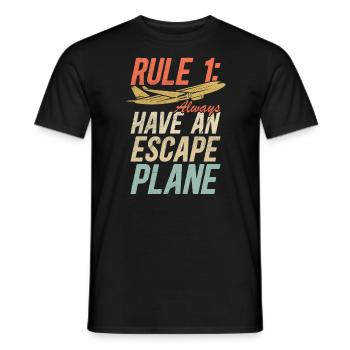Jeu de mots d’aviation de pilote de ligne pour un pilote de compagnie - T-shirt homme - noir - Devant - AI Model Male 178 light (178cm)