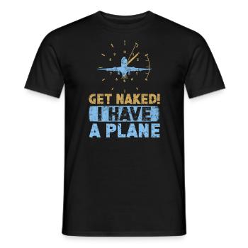 Jeu de mots d’aviation de pilote de ligne pour un pilote de compagnie - T-shirt homme - noir - Devant - AI Model Male 178 light (178cm)