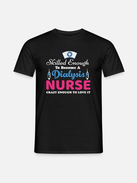 Dialyse Krankenschwester - Männer T-Shirt - Schwarz