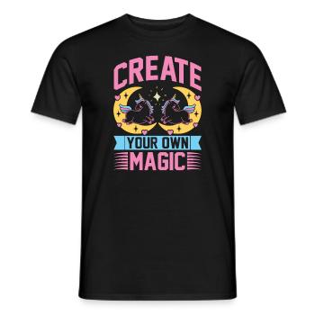 Erschaffe deine eigene Magie Unicorn - Männer T-Shirt - Schwarz - Vorne - AI Model Male 178 light (178cm)